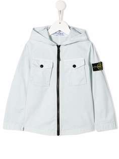 Stone Island Junior куртка с капюшоном и нашивкой-логотипом