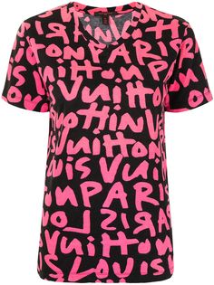 Louis Vuitton футболка pre-owned с принтом граффити