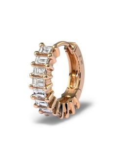 Jacquie Aiche серьга-кольцо из розового золота с бриллиантами