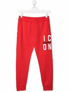 Dsquared2 Kids спортивные брюки с принтом Icon