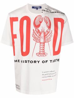 Junya Watanabe MAN футболка с принтом Food Lobster