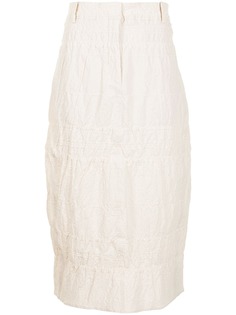 Rejina Pyo юбка миди с завышенной талией и жатым эффектом