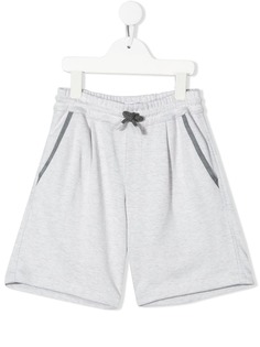 Brunello Cucinelli Kids спортивные шорты с завышенной талией