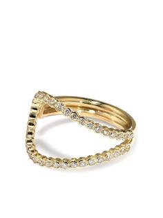 Kimai кольцо Wave из желтого золота с бриллиантами