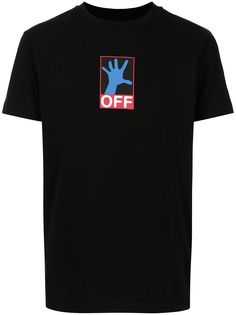 Off-White футболка с логотипом OW Hands