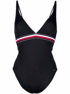 Tommy Hilfiger купальник с глубоким вырезом и полосками