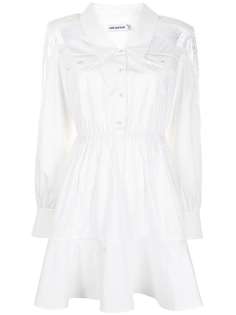 Self-Portrait платье с эластичным поясом и кружевными вставками