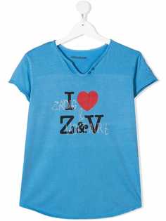 Zadig & Voltaire Kids футболка с логотипом