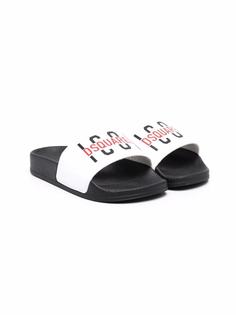 Dsquared2 Kids шлепанцы с принтом Icon