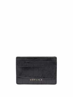 Versace картхолдер с тиснением под крокодила