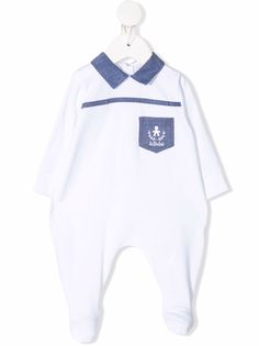 Le Bebé Enfant ромпер с длинными рукавами и нашивкой-логотипом