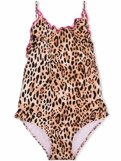 Mc2 Saint Barth Kids купальник с леопардовым принтом