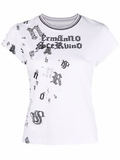 Ermanno Scervino футболка с вышитым логотипом
