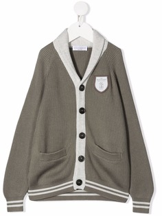 Brunello Cucinelli Kids кардиган с нашивкой-логотипом