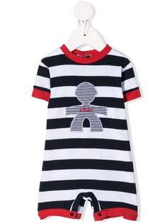 Le Bebé Enfant полосатый ромпер с графичным принтом