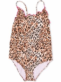 MC2 Saint Barth Kids купальник с леопардовым принтом