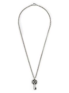 Gucci серебряное колье Marmont