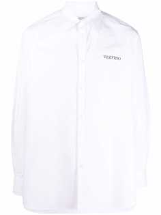 Valentino рубашка с цветочной аппликацией