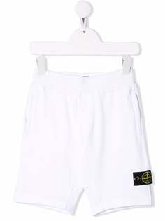 Stone Island Junior шорты с нашивкой-логотипом
