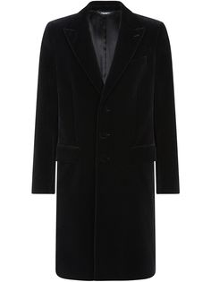Dolce & Gabbana бархатное однобортное пальто