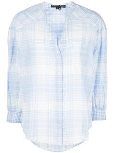 Veronica Beard рубашка Harris в клетку с V-образным вырезом