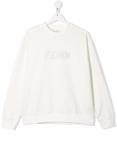 Fendi Kids толстовка с логотипом