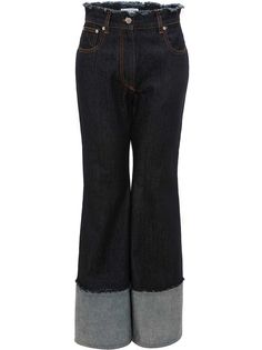 JW Anderson расклешенные джинсы с необработанными краями