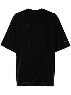 Rick Owens X Champion футболка с вышитым логотипом