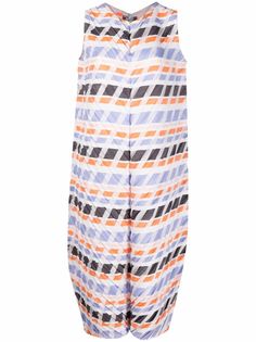 Issey Miyake плиссированное платье миди с геометричным принтом