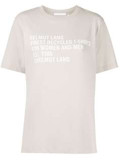 Helmut Lang футболка Recycled с логотипом
