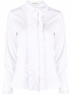 Saint Laurent рубашка с оборками