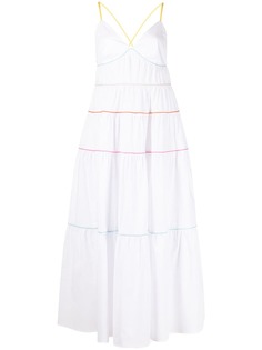 STAUD платье макси Cleo в полоску