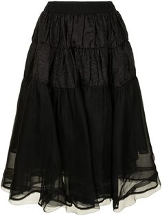 Renli Su жаккардовая ярусная юбка с цветочным узором