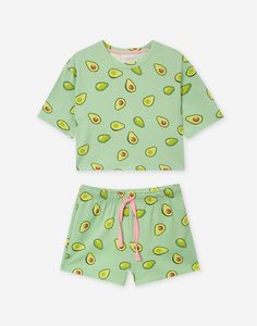 Зелёная пижама с авокадо Gloria Jeans