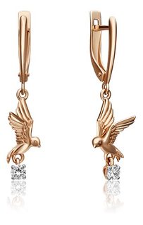 Золотые серьги PLATINA Jewelry Платина Кострома
