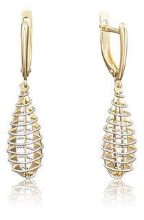 Золотые серьги PLATINA Jewelry Платина Кострома