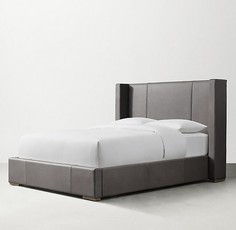 Кровать ronson leather (idealbeds) коричневый 210x120x212 см.