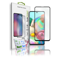 Защитное стекло для экрана LuxCase для Samsung Galaxy A72 77.4 х 165 мм, 2.5D, 1 шт, черный [78427] Noname