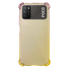Чехол (клип-кейс) Brosco, для Xiaomi Poco M3, розово-золотой [xm-pm3-hard-tpu-pink-gold] Noname