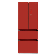 Холодильник TESLER RFD-361I трехкамерный красное стекло