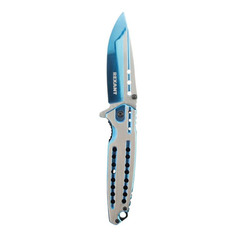 Складной нож REXANT Blue, 212мм, белый / голубой, блистер [12-4908-2]