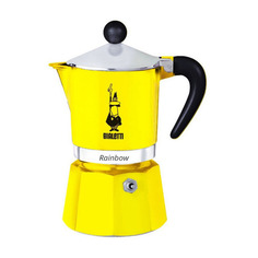 Кофеварка Bialetti Rainbow 0.24л алюминий желтый (4983)