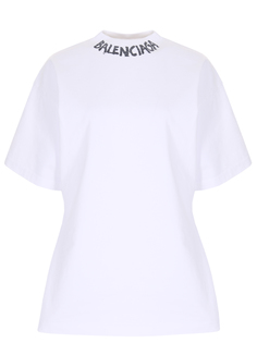 Футболка хлопковая с логотипом Balenciaga