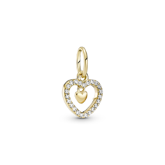 Шарм-подвеска "Gold heart" Pandora