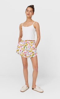 Stradivarius Пижамные Шорты С Принтом Multicolor M
