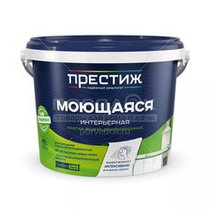 Краска водоэмульсионная Престиж W-4 моющаяся супербелая, 4.5 кг
