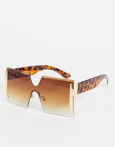 Женские квадратные солнцезащитные очки в черепаховой оправе Jeepers Peepers-Коричневый цвет