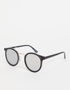 Женские круглые солнцезащитные очки в черной оправе Jeepers Peepers-Черный