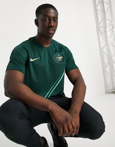 Зеленая трикотажная футболка Nike Australia Away Football-Многоцветный