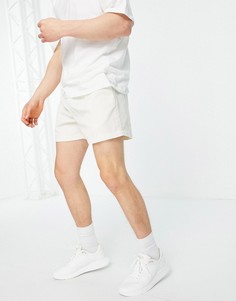 Белые вельветовые шорты со шнурком New Look-Белый